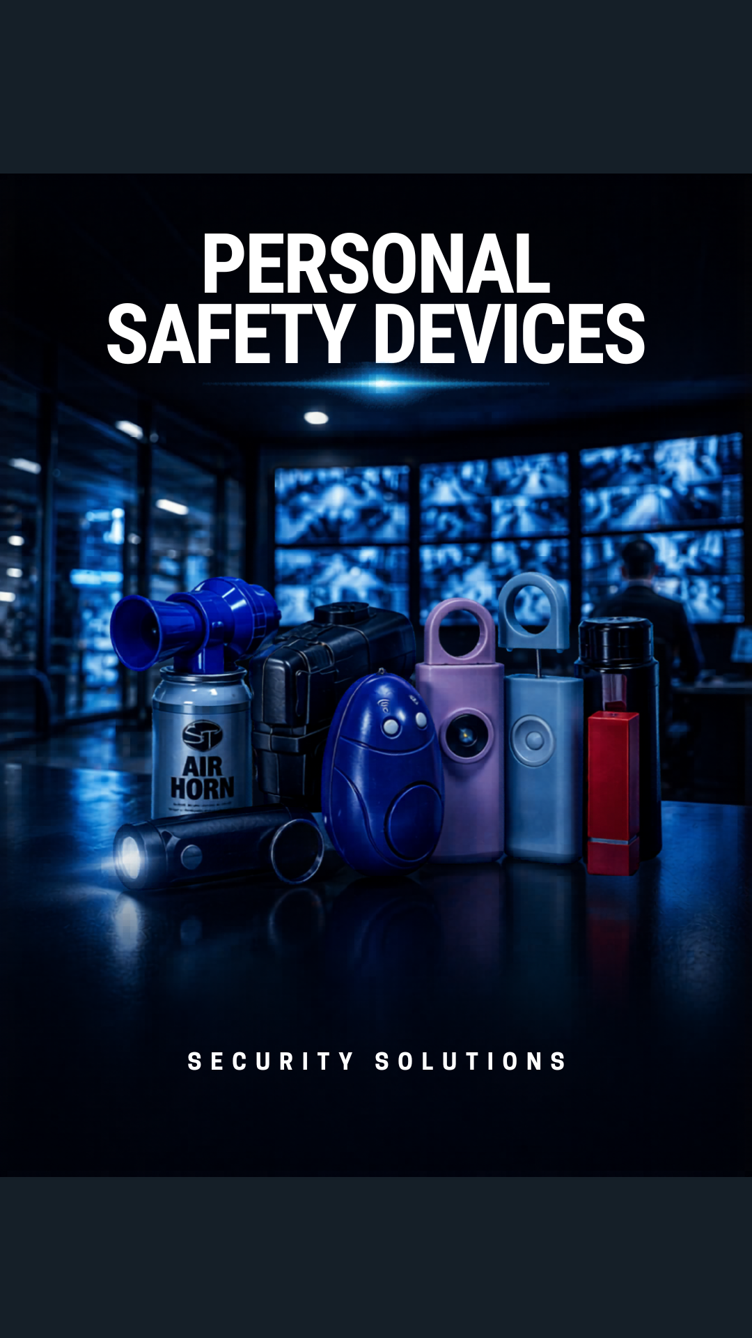 Personal safety devices including non-lethal self-defense tools such as alarms and protective equipment – Blackwell Group Inc.