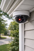 Dummy Dome Security Camera with Flashing LED (White)