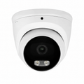 White AI turret security camera with high-definition lens, infrared night vision LEDs and weather-resistant housing for residential, commercial and business surveillance.