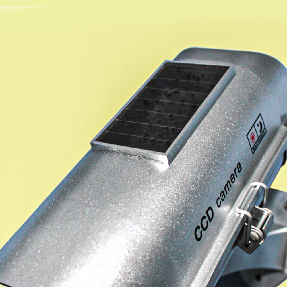 Solar-Powered Dummy Security Camera with Motion-Activated Flashing LED