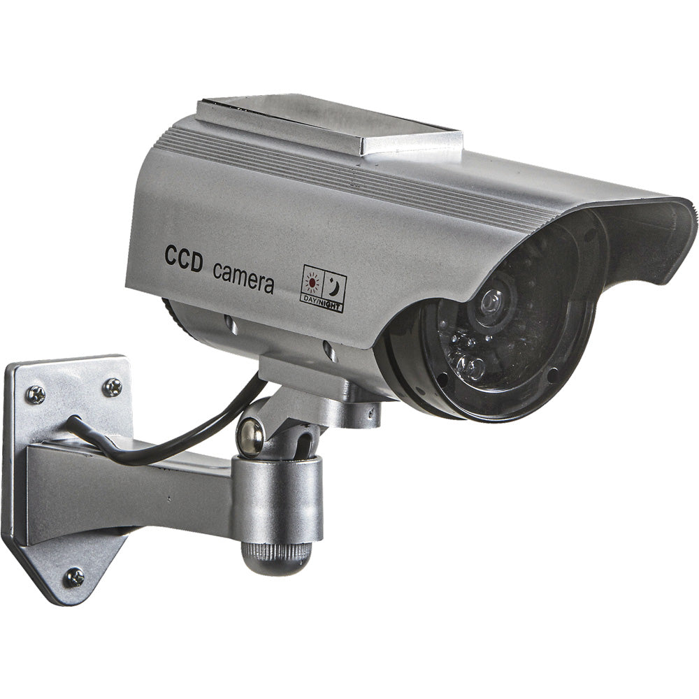 Solar-Powered Dummy Security Camera with Flashing LED