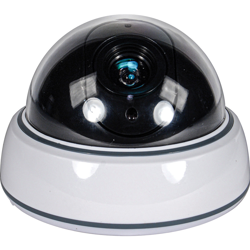 Dummy Dome Security Camera with Flashing LED (White)