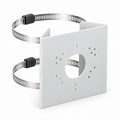 Side view of MA156 security camera pole mount showing adjustable pole straps