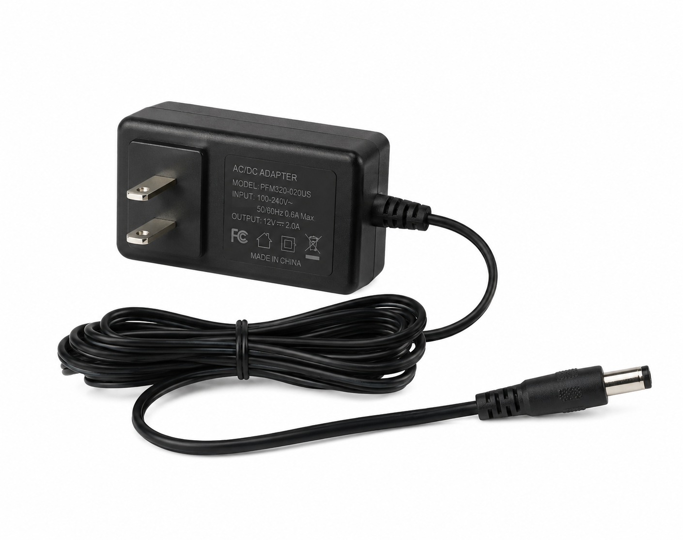 Montavue AC/DC power adapter with power cable for compatible surveillance equipme