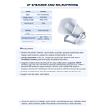 Montavue PoE outdoor IP horn speaker and microphone specification sheet for SIP and ONVIF network audio systems