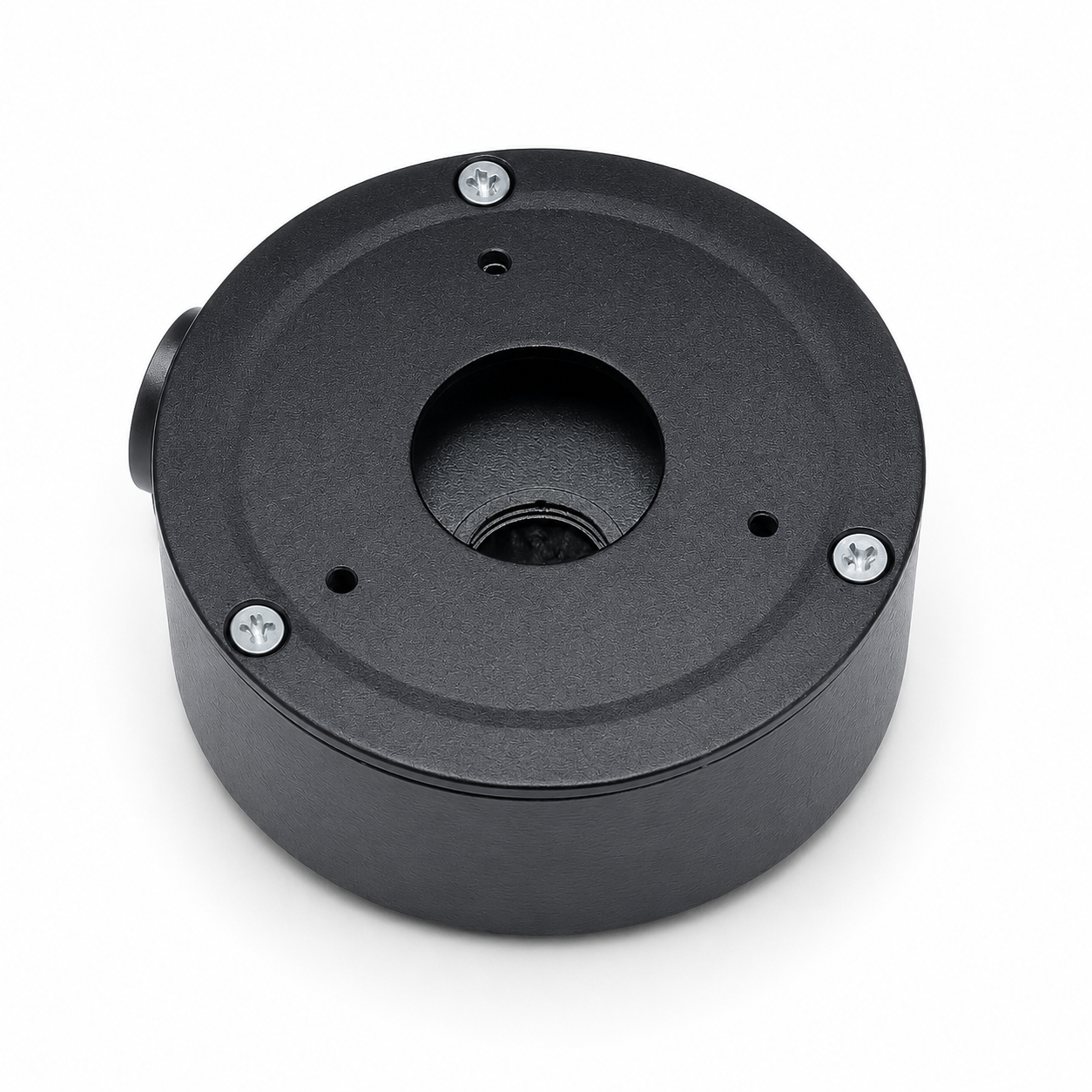 Black Montavue MAM134 weatherproof junction box for security camera installation