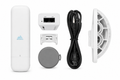 Montavue MAWB-03P 3km long-range outdoor wireless bridge kit with PoE accessories and mounting hardware