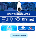 Montavue MHL-4-101 4MP pan tilt light bulb security camera feature graphic with WiFi and DIY installation