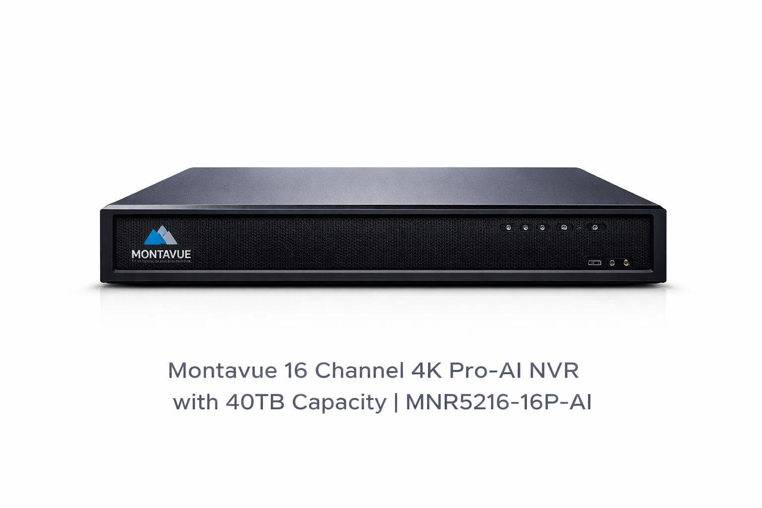 Montavue MNR5216-16P-AI 16-channel 4K Pro-AI network video recorder with up to 40TB storage capacity