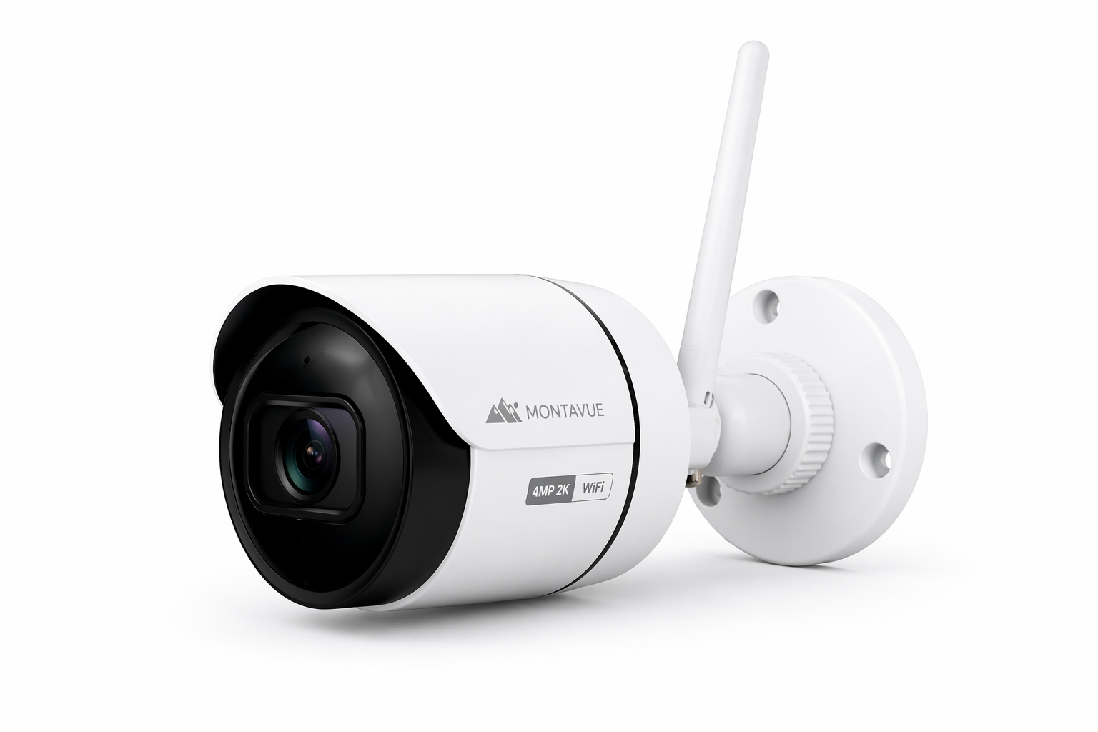 Montavue MTB4090-SMD-WIFI 4MP 2K wireless bullet security camera with human detection and mounting bracket