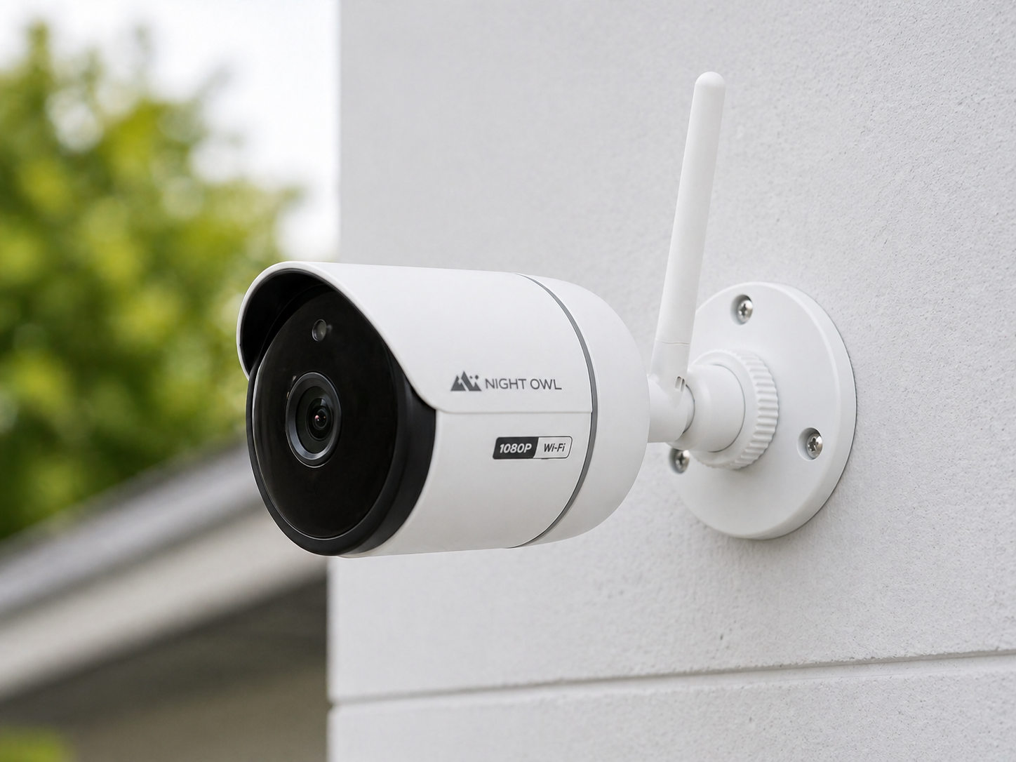 Montavue MTB4090-SMD-WIFI 4MP 2K WiFi bullet security camera installed outdoors for property surveillance