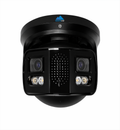 Black Montavue MTTI180 8MP 4K 180-degree panoramic AI turret security camera with dual lenses and integrated illumination