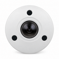 MNF-12-201 white 12MP 360-degree fisheye PoE security camera with central panoramic lens