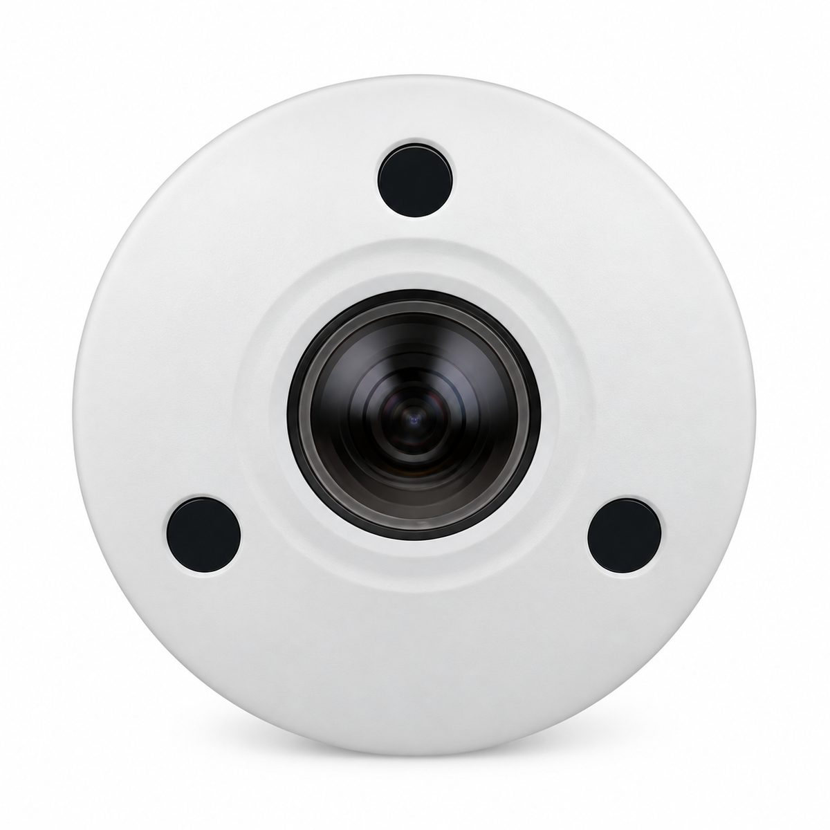 MNF-12-201 white 12MP 360-degree fisheye PoE security camera with central panoramic lens
