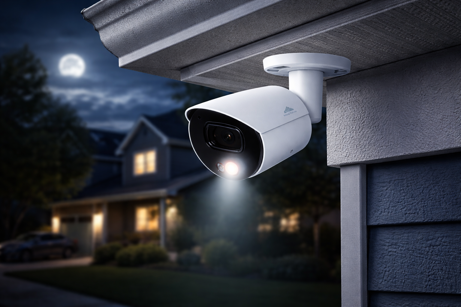 Montavue MTB4095 Lunar 2.0 4MP AI Bullet Camera with Warm Light + Built-In Microphone