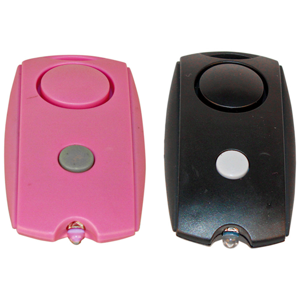 Mini Personal Alarm with Keychain, LED Light & Belt Clip