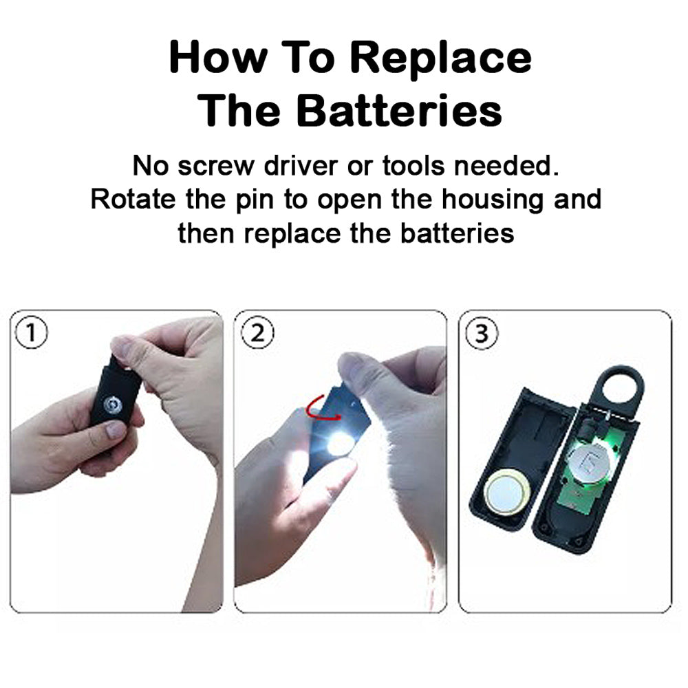 Personal Panic Alarm 130dB with Strobe