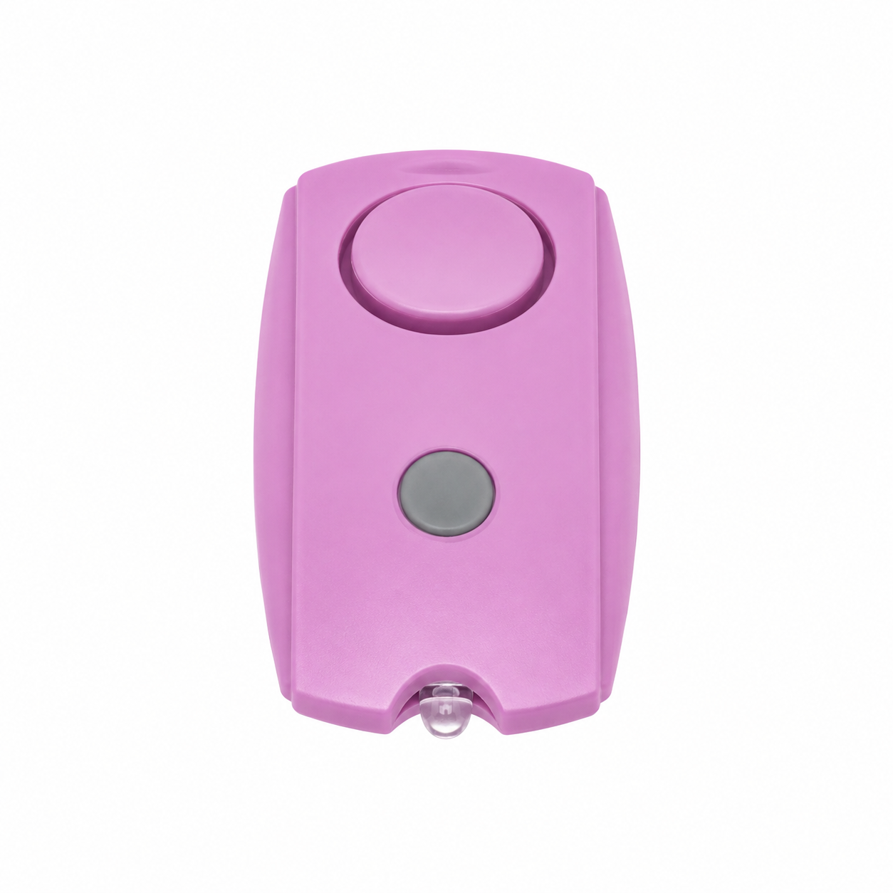 Pink mini personal safety alarm with LED light and belt clip