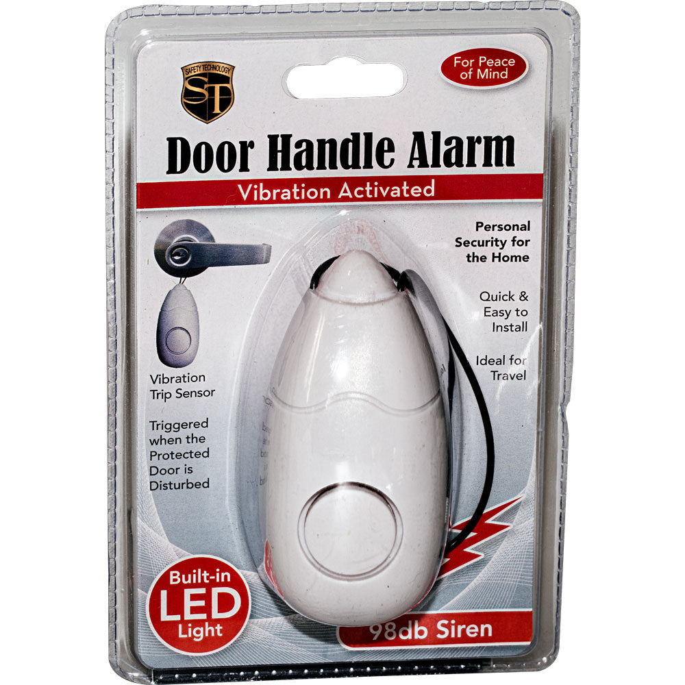 Portable Door Guard Alarm with 98dB Audible Alert & Flashlight