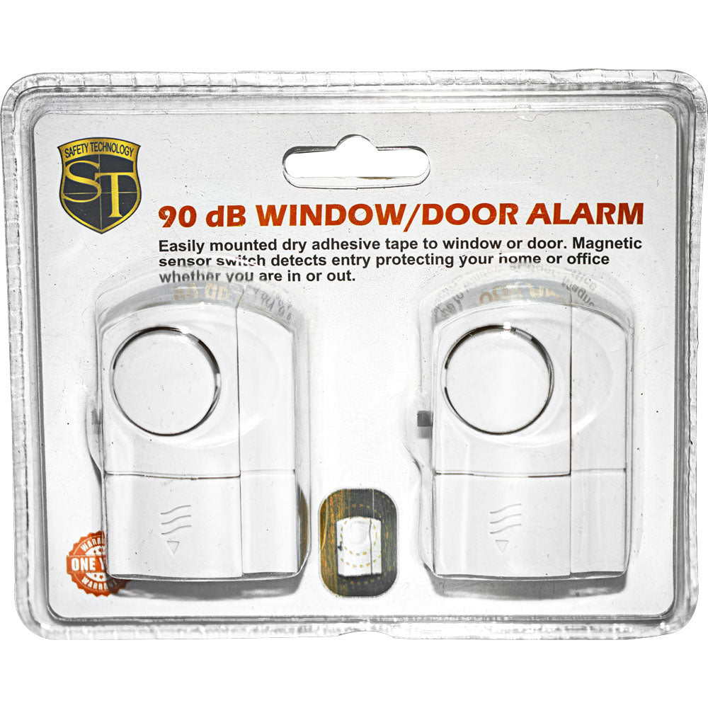 90dB Magnetic Door & Window Entry Alarm (2-Pack)