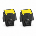 TStudio product image showing two black TASER live cartridges with yellow top panels positioned side by side against a clean white background.