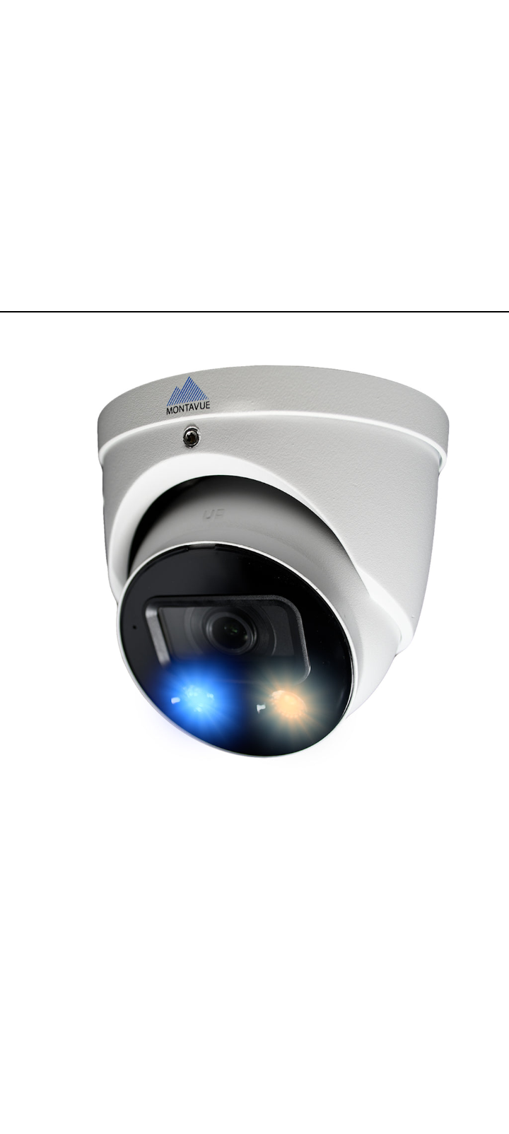Montavue Peak AI 4.0 4K Active Deterrence Turret Camera – NDAA Compliant