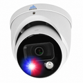 MTT8106-AISMD-DI-AD-AP | 8MP 4K Acupick Turret Security Camera with Active Deterrence and SMD 4.0 on white.