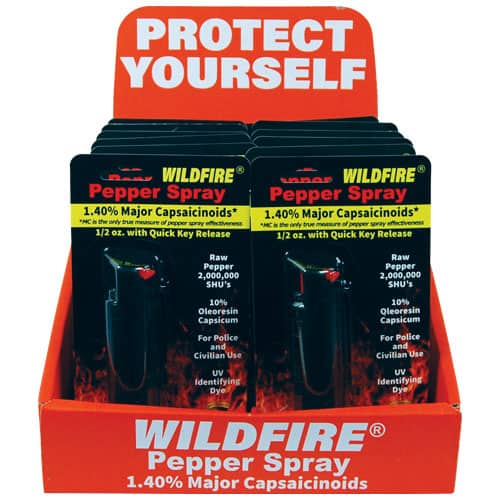 Wildfire ½ oz Hard-Case Pepper Spray — 12-Pack Counter Display