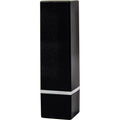 Black lipstick-style personal alarm with silver band on a white background.