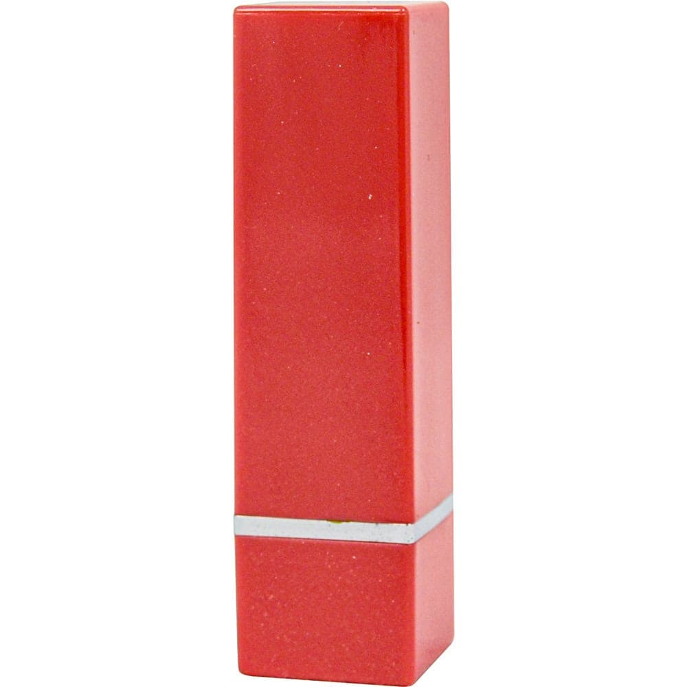 Pink lipstick-style personal alarm with silver band on a white background.