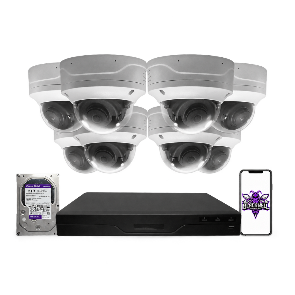 Montavue 8MP Vandal-Proof Dome Bundle (MND-8-101) | 8-Channel Smart NVR + 1TB — BGI logo on phone screen