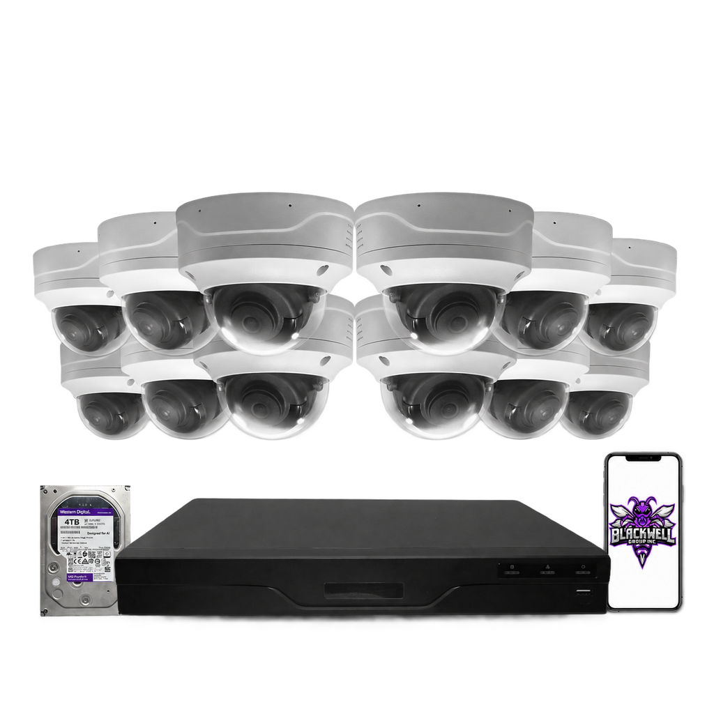 Montavue 8MP Vandal-Proof Dome Bundle (MND-8-101) | 16-Channel Pro NVR + 4TB — BGI logo on phone screen