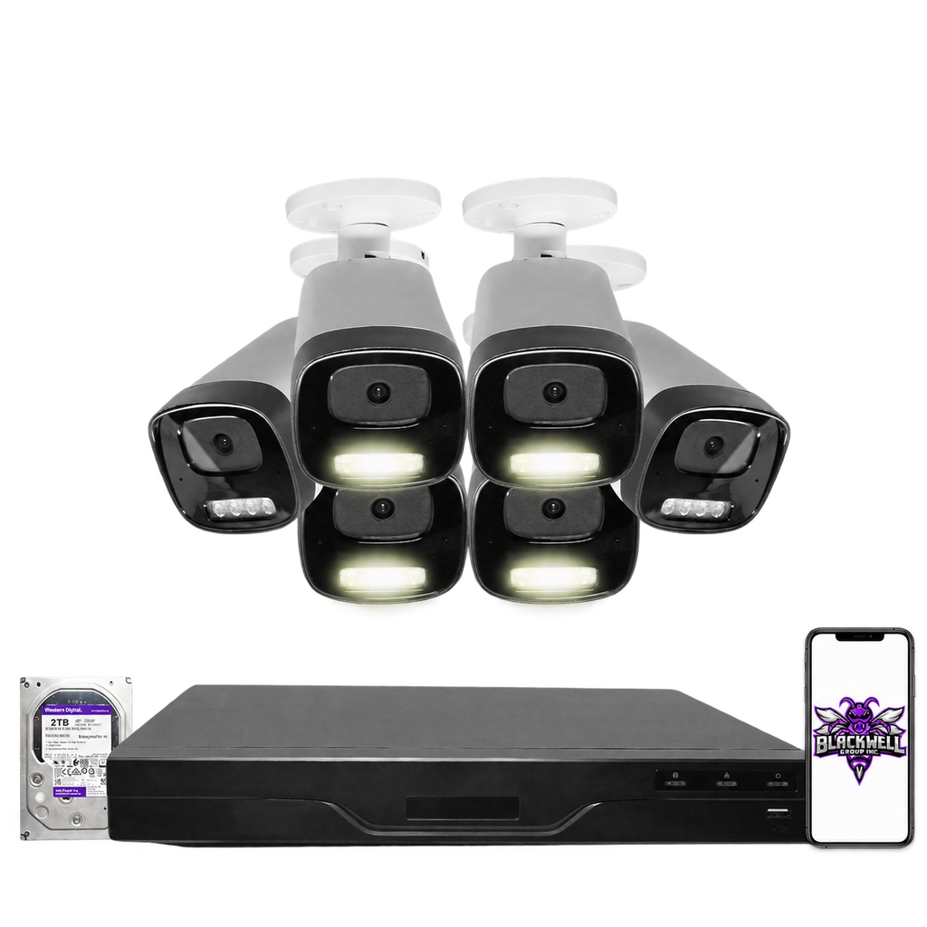 Montavue 8MP Smart Light Bullet Bundle (MNB-8-101) | 8-Channel Pro NVR + 1TB — BGI logo on phone screen
