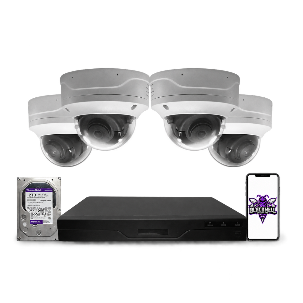 Montavue 8MP Vandal-Proof Dome Bundle (MND-8-101) | 8-Channel Pro NVR + 1TB — BGI logo on phone screen