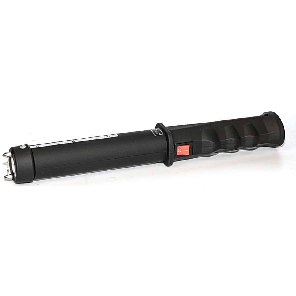 Safety Technology Repeller Rechargeable Stun Baton with Flashlight — Black