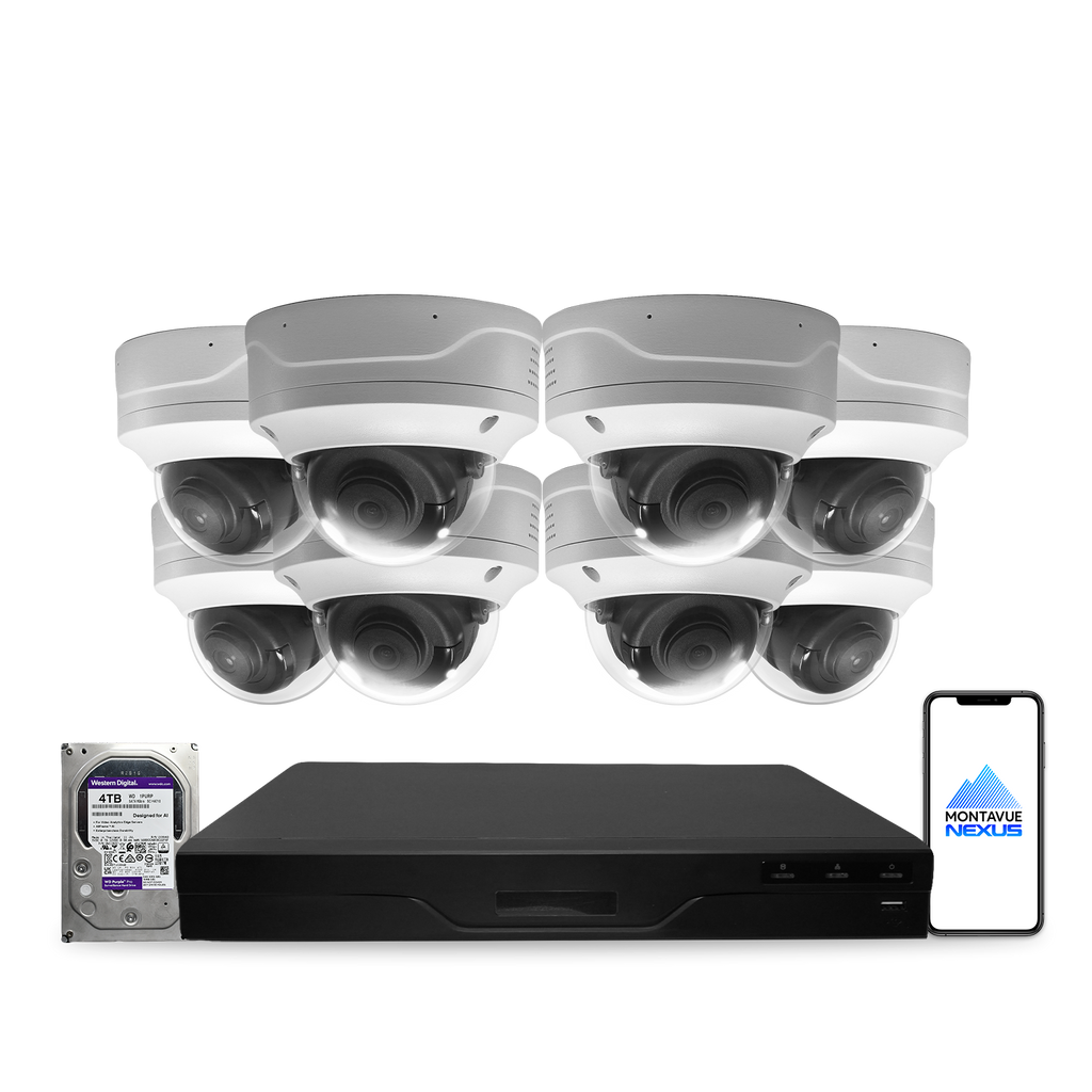 Montavue 8MP Vandal-Proof Dome Bundle (MND-8-101) | 16-Channel Pro NVR + 4TB — original supplier photo; phone-logo edit pending