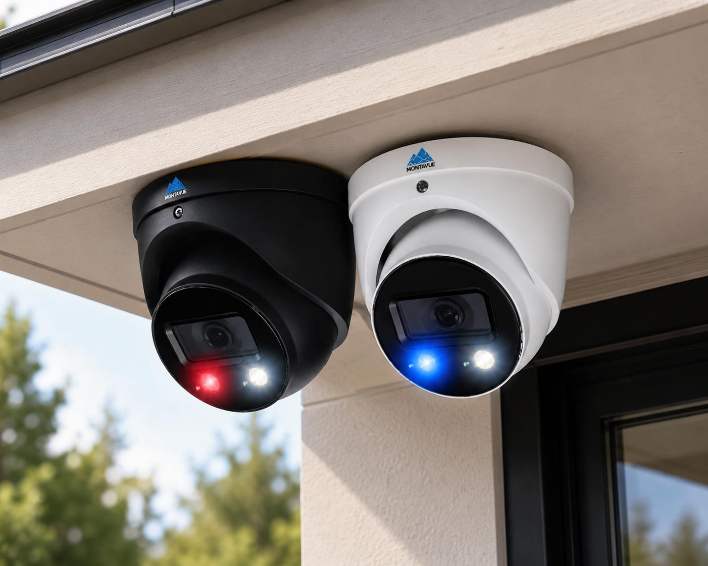 Montavue Peak AI 4.0 4K Active Deterrence Turret Camera – NDAA Compliant