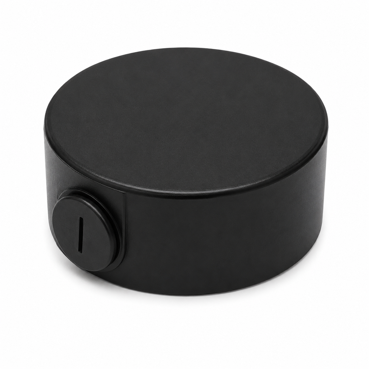 Black Montavue MAM135 junction box showing cover and side cable plug.