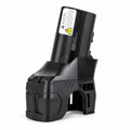 Black TASER XPPM extended power magazine showing spare-cartridge storage base.