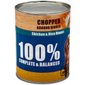 Dog-food-can-style diversion safe with orange and blue label.