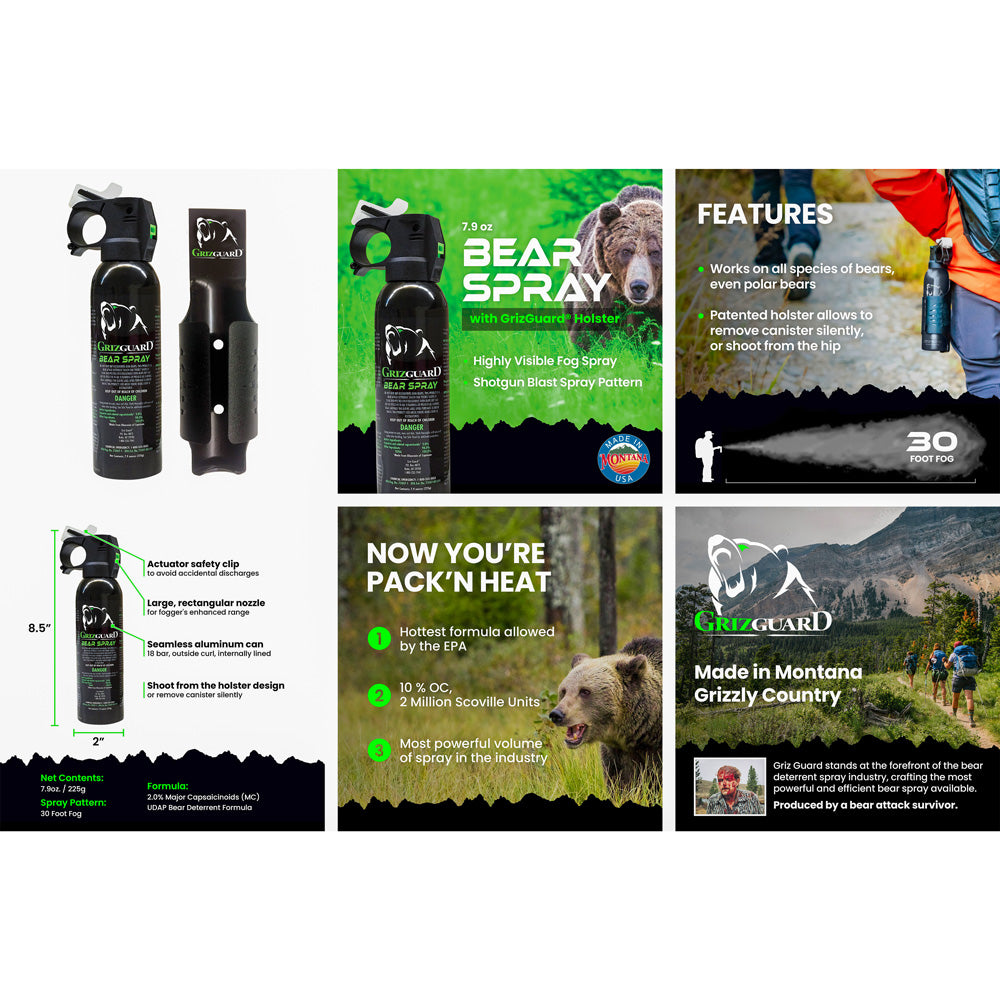 GrizGuard Bear Spray – Wildlife Deterrent