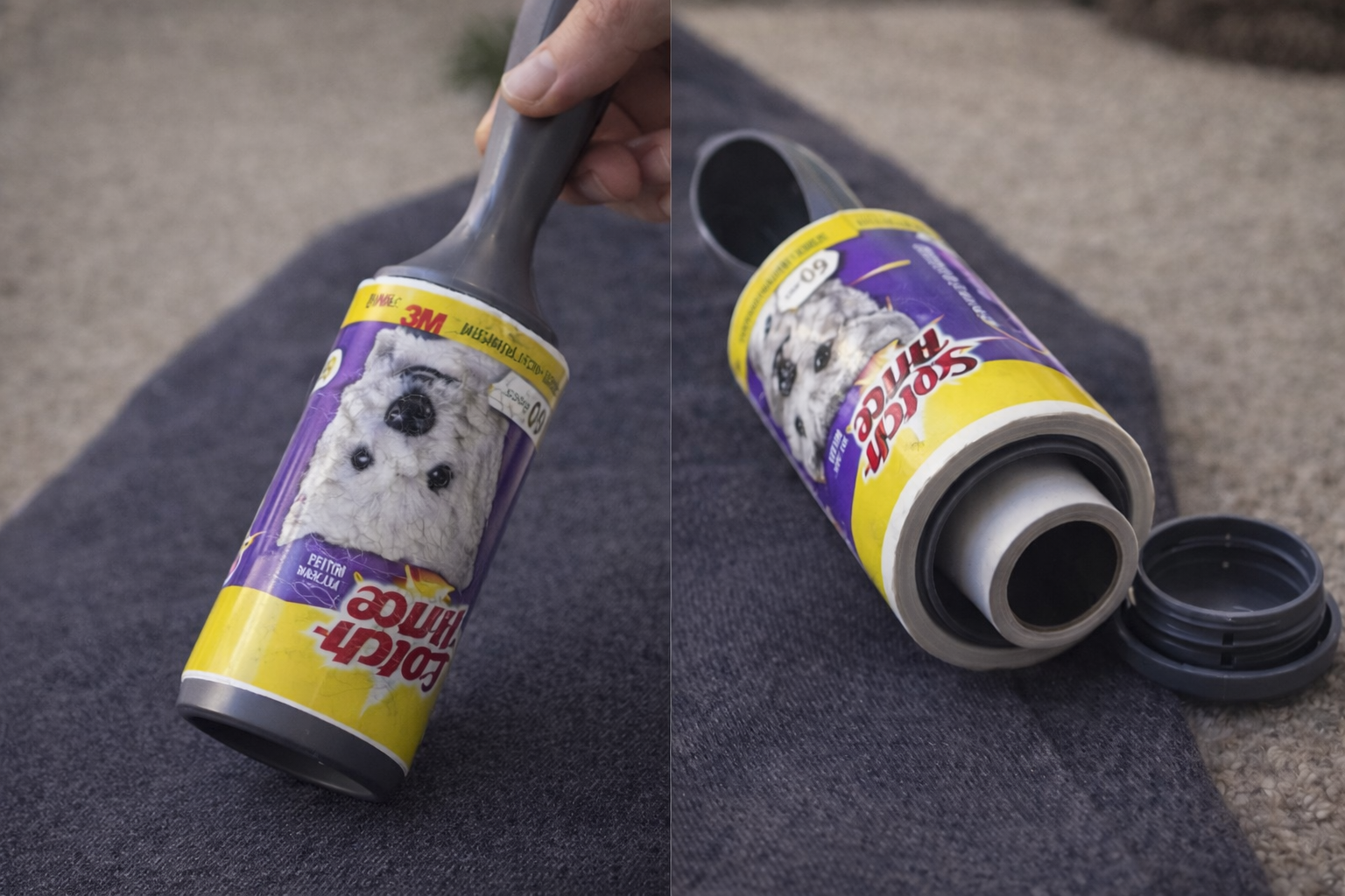 Lint roller diversion safe with hidden storage compartment for discreetly concealing cash, keys, jewelry, and other small valuables