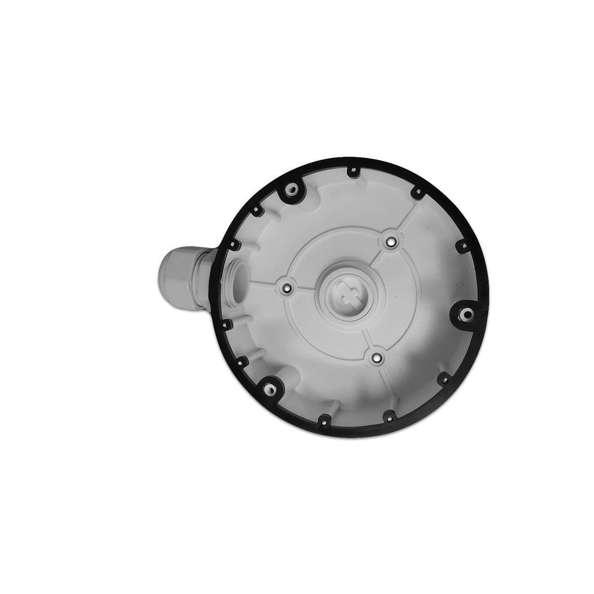 Montavue MA137 round white junction box with cable entry fitting