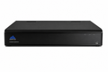 Front view of Montavue MNR4432-16P-AI 32-channel 4K AI network video recorder with 16 PoE ports for professional surveillance systems.connections.