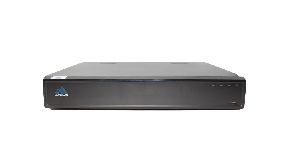 Montavue MNR5432-16P-AI network video recorder front view