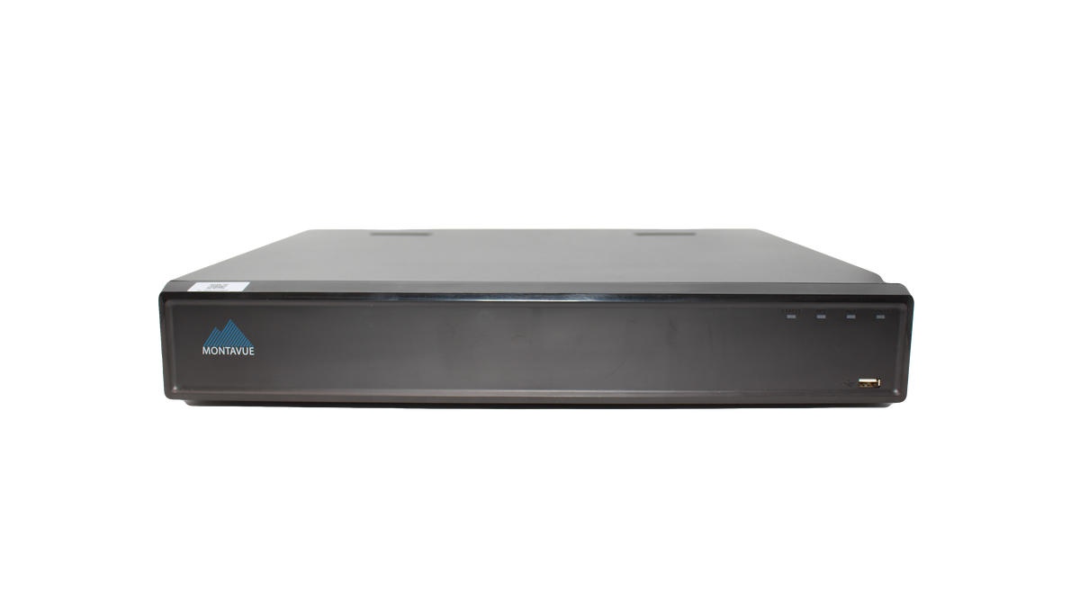 Montavue MNR5432-16P-AI network video recorder front view