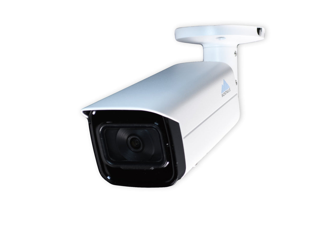 White Montavue MTB8110-SMD3 bullet security camera with mounting arm