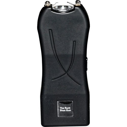 Black Runt rechargeable stun gun with LED flashlight