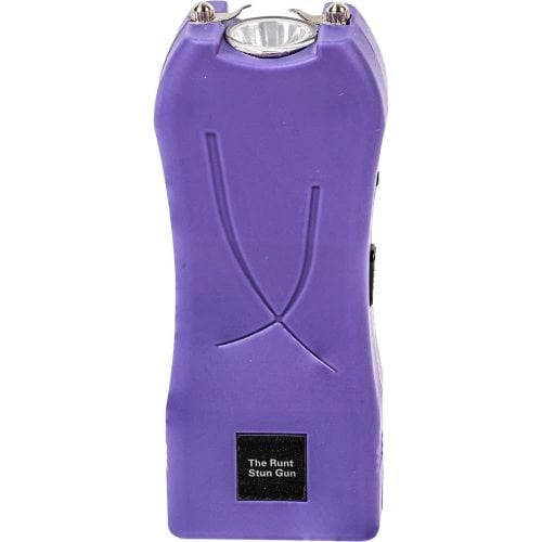 Purple Runt rechargeable stun gun with LED flashlight