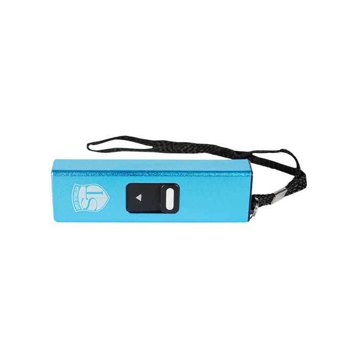 Slider rechargeable stun gun with flashlight — Blue
